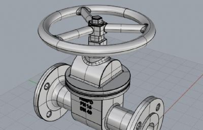闸阀,工业阀门rhino模型