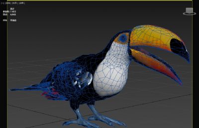 鵎鵼,巨嘴鸟3dmax模型