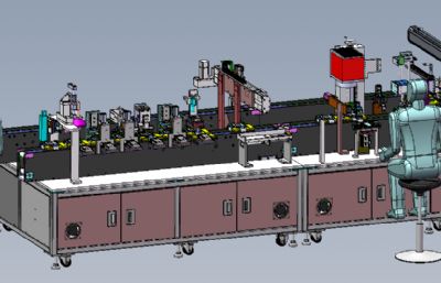 solidworks电池极耳弯折焊接联合机