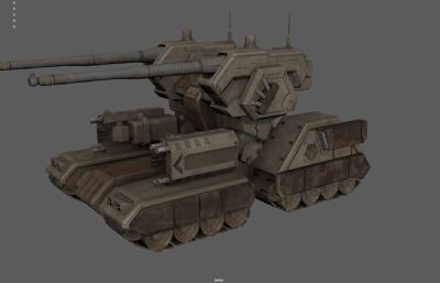 RX-75科幻装甲车,自行火炮,巨型坦克