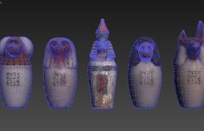 卡诺匹斯罐,埃及文物罐子,灵魂容器