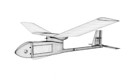 RQ-11大乌鸦侦查无人机,手抛式无人机C4D,OBJ模型