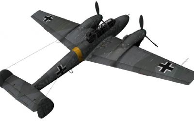 Bf 110 F-2战斗机obj模型