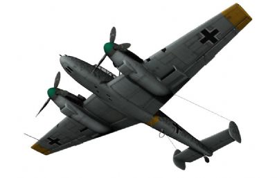 Bf 110 F-2战斗机obj模型