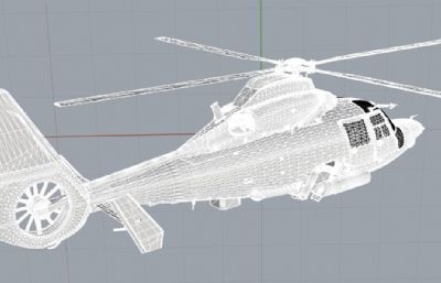 直-9WA直升机OBJ模型