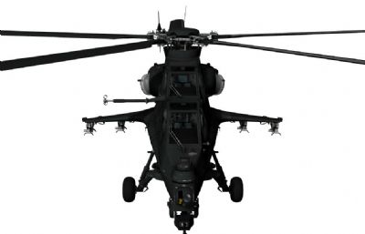 直-10武装直升机obj模型