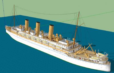 俄罗斯女皇号轮船sketchup模型