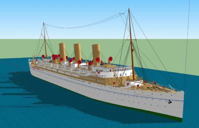 俄罗斯女皇号轮船sketchup模型