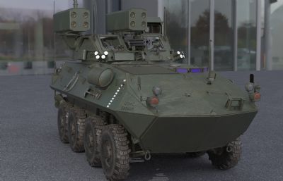 美国海军陆战队LAV-AD机动防空系统,装甲车
