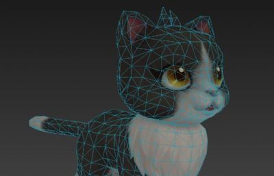 手绘小猫3dmax模型