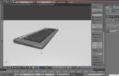 blender键盘模型