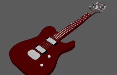 吉他maya,fbx,obj模型