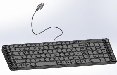 键盘solidworks模型