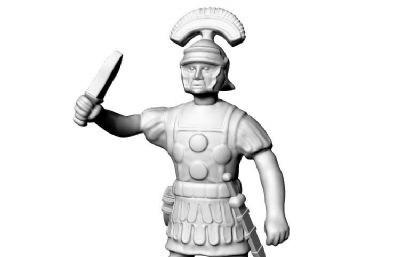 Q版罗马士兵obj模型