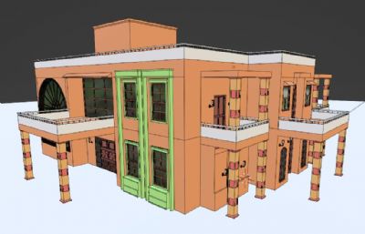 别墅住宅结构blender模型