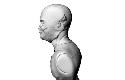 闪电侠头雕stl模型