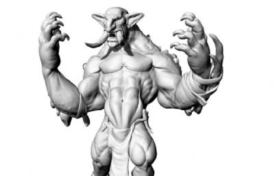 哥布林巨人怪物stl模型