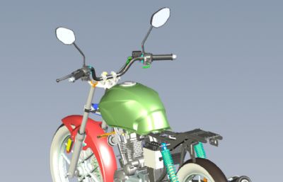 摩托车,机车solidworks模型