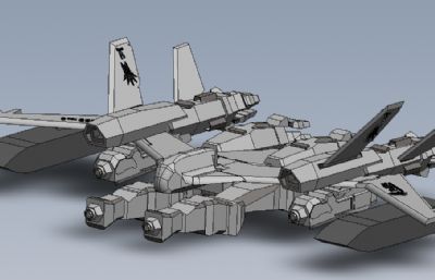 可变形飞行器,未来战舰solidworks模型