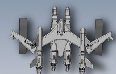 可变形飞行器,未来战舰solidworks模型