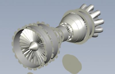喷气发动机igs模型