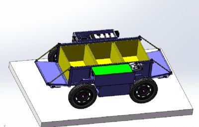 新型遥控四驱运输车solidworks模型