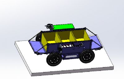 新型遥控四驱运输车solidworks模型