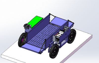 新型遥控四驱运输车solidworks模型