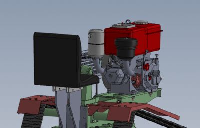 橡胶履带拖拉机 solidworks