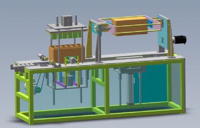 电池翻转入仓流水线solidworks模型