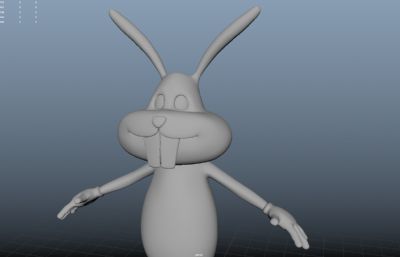 卡通Q版兔子拟人模型