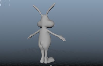卡通Q版兔子拟人模型