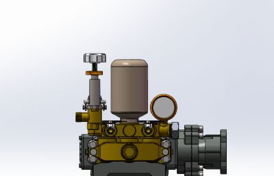 农用打药汽油机柱塞泵solidworks模型