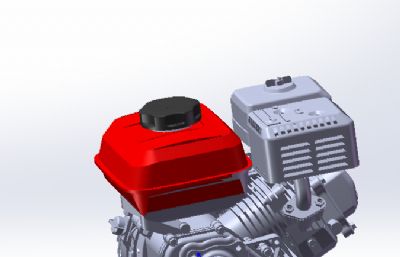 汽油机直连型打药机solidworks模型