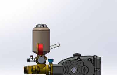 农用打药汽油机柱塞泵solidworks模型