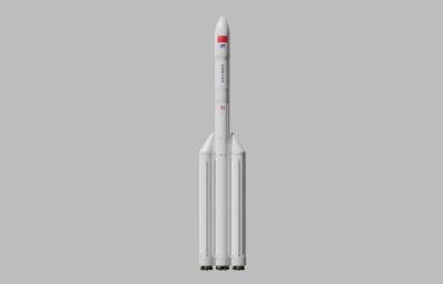 长征十号运载火箭Blender,FBX 模型