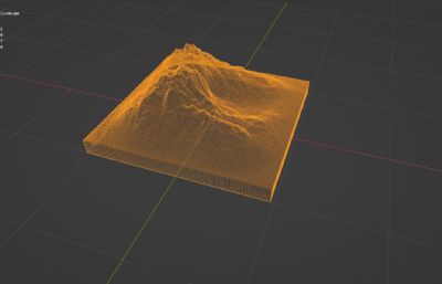 山脉地形blender模型