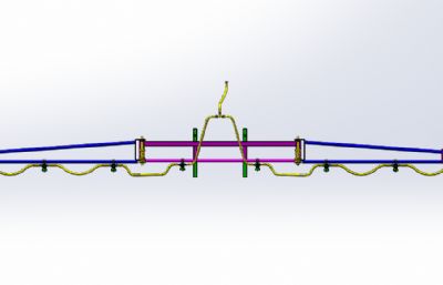 solidworks打药机喷药杆,可折叠