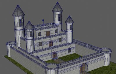 幻想城堡maya模型