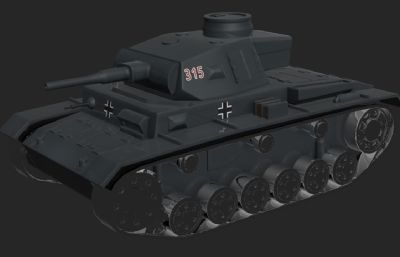 德国坦克obj模型