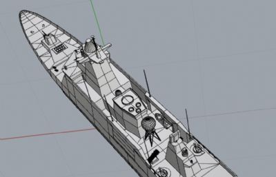 DW-3000护卫舰obj模型