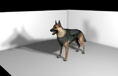 狼狗,猎犬fbx模型