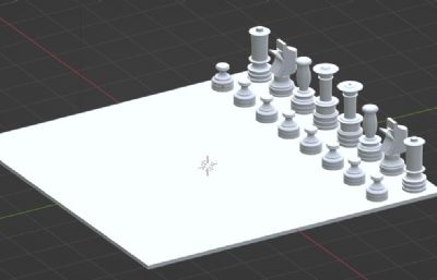 棋盘棋子blender模型