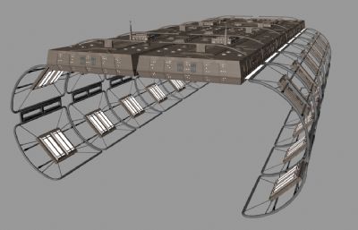 太空码头,太空停泊站obj模型