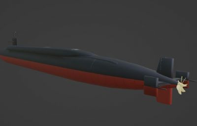 美国海军俄亥俄级战略核潜艇blender模型