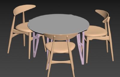 桌椅fbx,obj模型