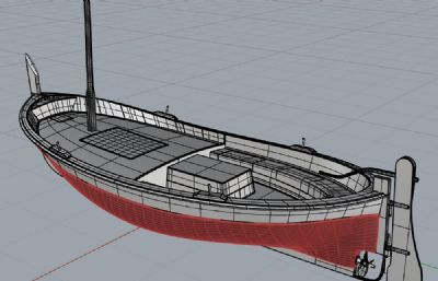 带动力系统的帆船rhino模型