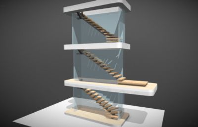 楼房楼梯stl模型