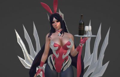 战斗兔子-艾瑞莉娅blender模型