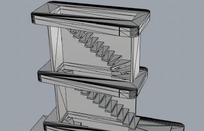 楼房楼梯stl模型